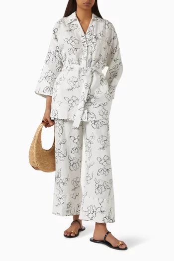 Elroy Wide-leg Pants in Linen
