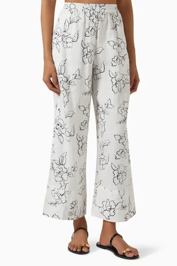 Elroy Wide-leg Pants in Linen