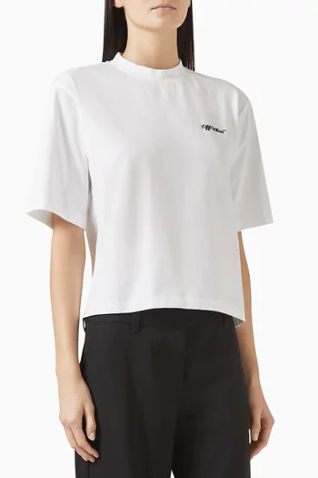 Script T-shirt in Cotton