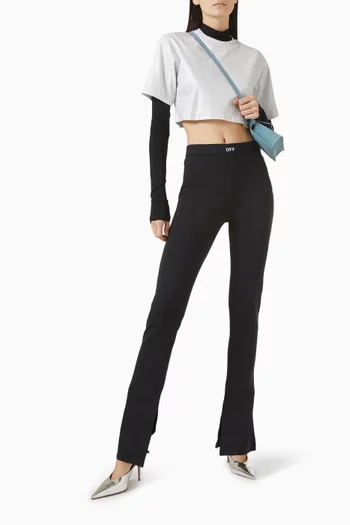 Ribbed Crop T-shirt in Cotton