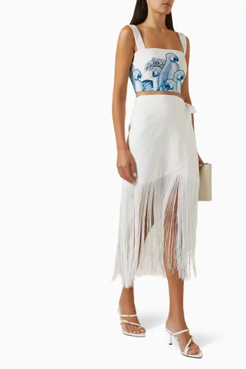 Sotavento Cropped Top in Linen Blend