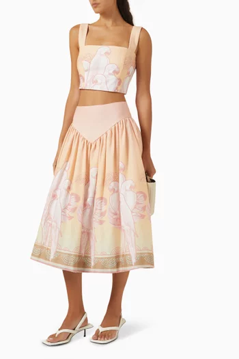 Sotavento Cropped Top in Linen Blend