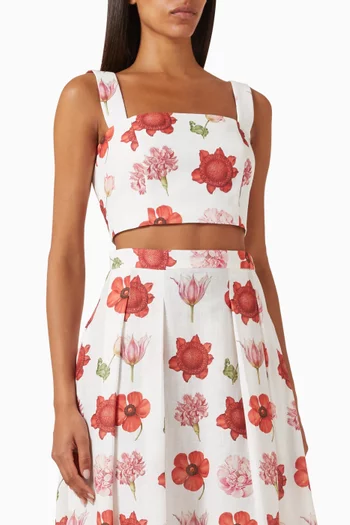 Sotavento Cropped Top in Linen Blend