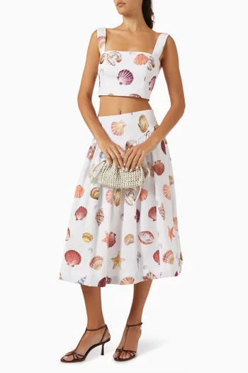 Sotavento Cropped Top in Linen Blend