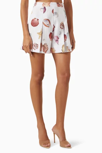 Perla Floral-print Shorts in Linen
