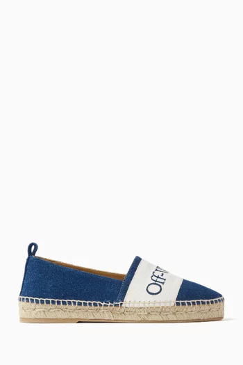 Bookish Logo Espadrilles in Denim