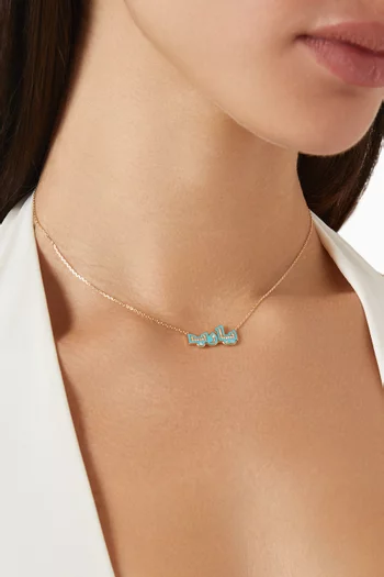 Ya Rab Diamond & Enamel Necklace in 18kt Gold