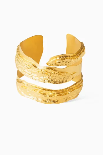 Shoreline Cuff Bracelet in Brass