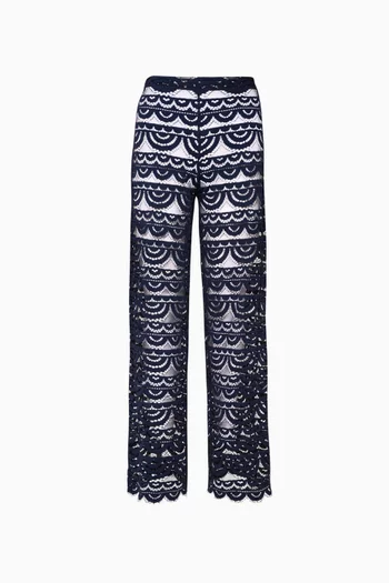 High-waist Pants in Lace