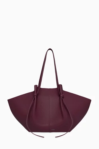 Small Mochi Tote Bag in Grained Leather