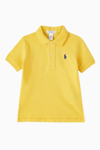 Embroidered-pony Polo Shirt in Pique-knit