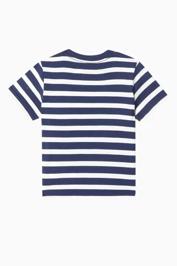 Stripe Logo T-shirt in Cotton