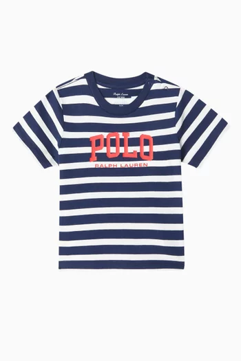 Stripe Logo T-shirt in Cotton