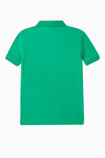 Embroidered-pony Polo Shirt in Pique-knit
