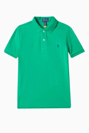 Embroidered-pony Polo Shirt in Pique-knit