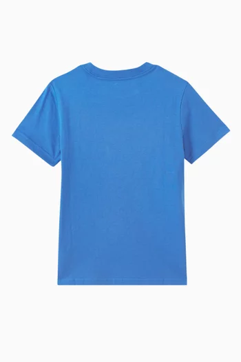 Logo-embroidered T-shirt in Cotton-jersey