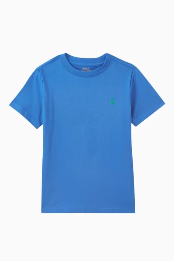 Logo-embroidered T-shirt in Cotton-jersey