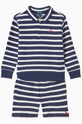Striped Shorts in Cotton-terry