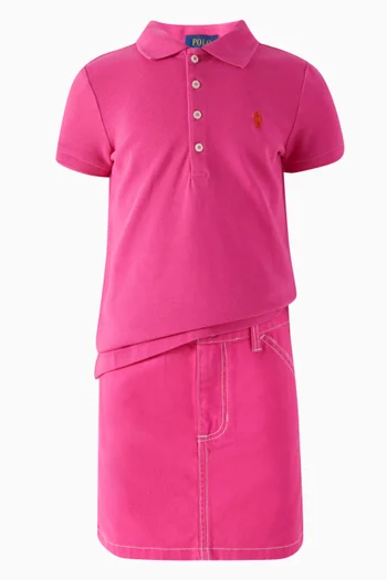 Embroidered-pony Polo Shirt in Pique-knit
