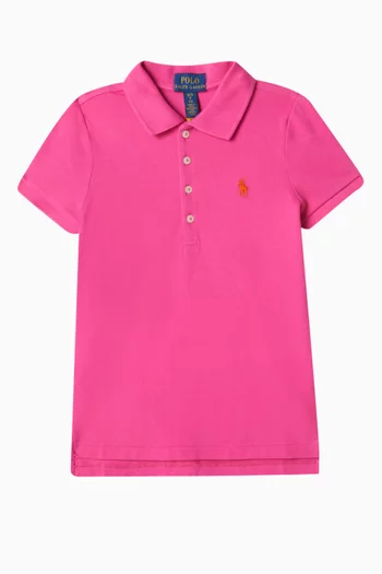 Embroidered-pony Polo Shirt in Pique-knit