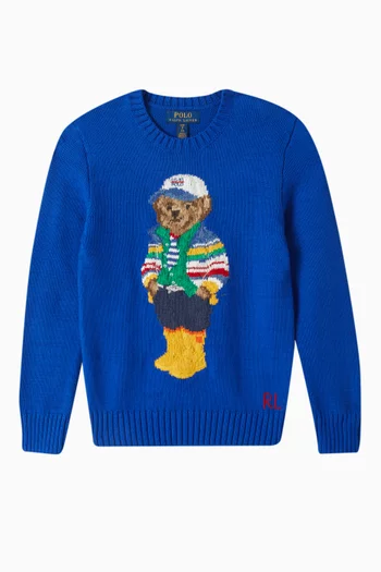 Polo Bear Sweater in Cotton-knit