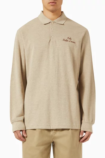 Collared Logo Sweatshirt in Cotton