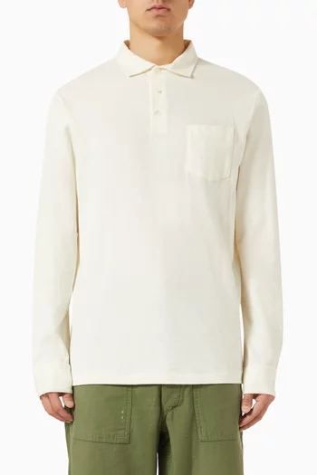 Long-sleeved Polo Shirt in Cotton