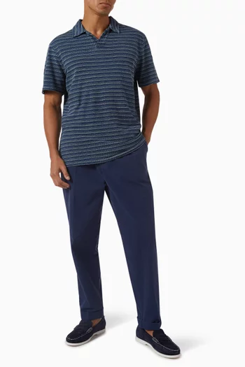 Striped Polo Shirt in Cotton