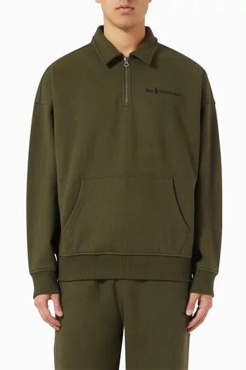 Quarter-zip Sweatshirt in Cotton