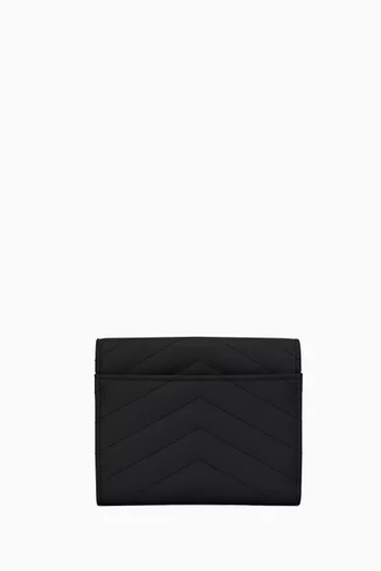 Cassandre Matelassé Compact Tri-fold Wallet in Leather