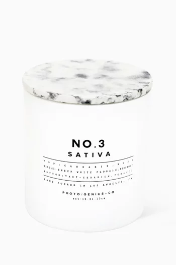 No.3 Sativa Glass Candle, 225g