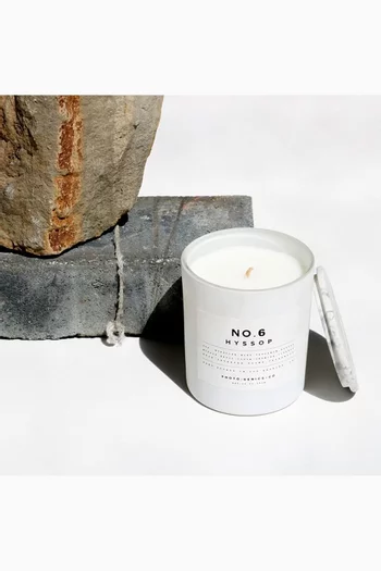 No.6 Hyssop Glass Candle, 225g