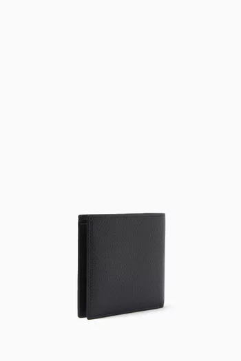 Tape Logo Bifold Wallet in Leather