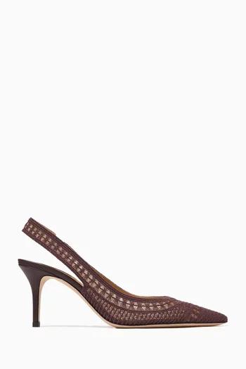 Trieste 75 Slingback Pumps in Crochet Lace