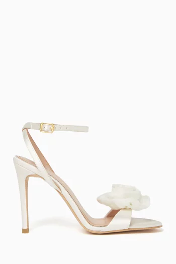 Rose des Vents 100 Sandals in Satin