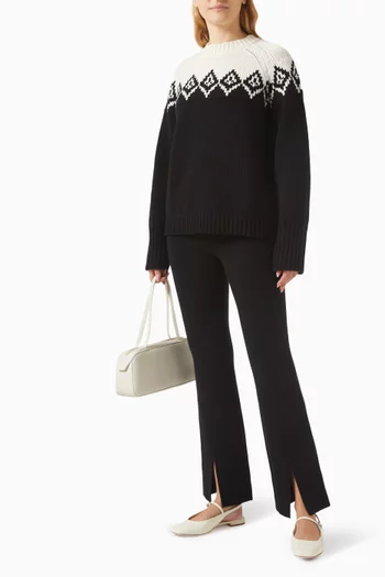 Fair Isle Sweater in Wool-cashmere Blend