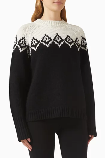 Fair Isle Sweater in Wool-cashmere Blend