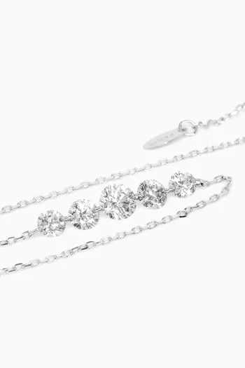Danaé 5 Diamond Bracelet in 18kt White Gold