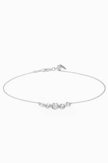 Danaé 5 Diamond Bracelet in 18kt White Gold