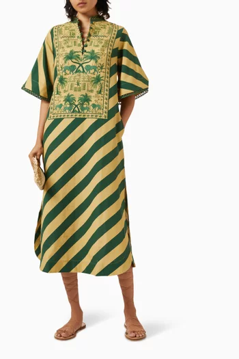 City Kaftan Dress in Hemp Blend