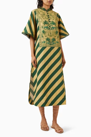 City Kaftan Dress in Hemp Blend