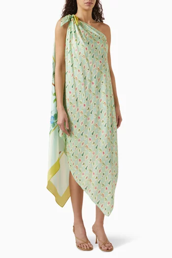 One-shoulder Multiway Scarf Dress in Bemberg™