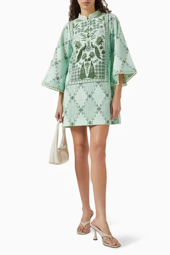 Mini Kaftan Dress in Hemp Cotton