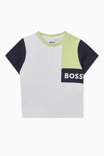 Colourblock T-shirt in Cotton