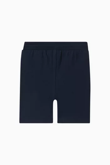 Colour-block Logo Shorts in Cotton-piqué