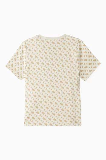 Monogram Print T-shirt in Cotton