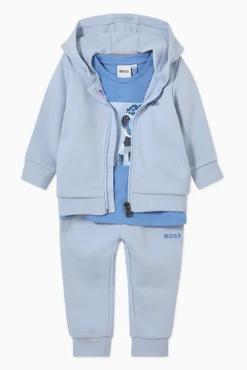 Logo Zip-up Hoodie in Cotton-blend