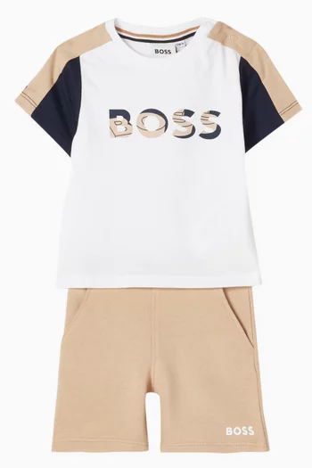 Logo Co-ord Set in Cotton