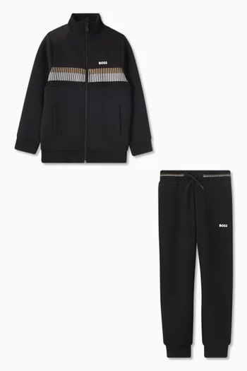High-neck Cardigan & Pants Set