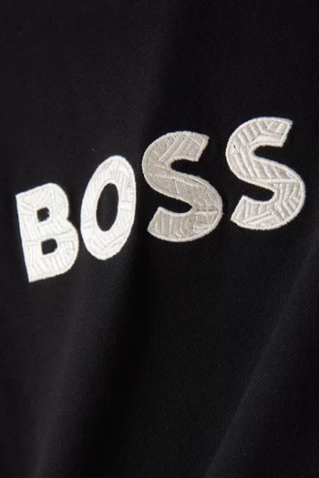 Logo T-shirt in Cotton Pique